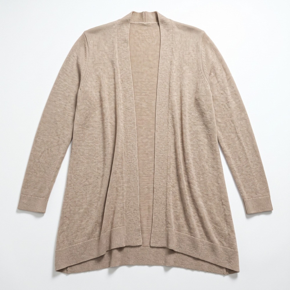 Old Navy Womens S Oatmeal Open Front Long Cardigan Pockets Casual Cozy